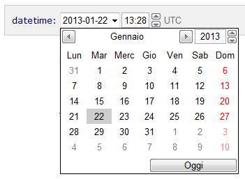 esempio datetime