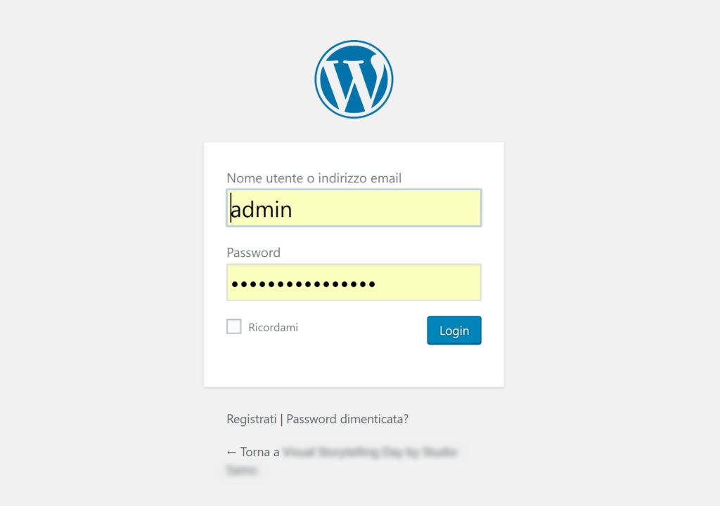 Login WordPress