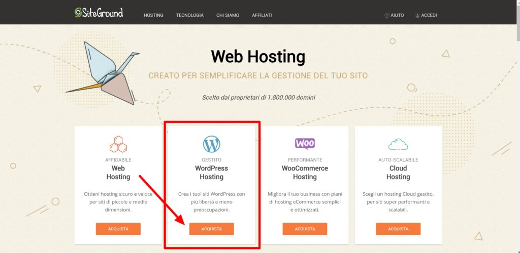 hosting wordpress