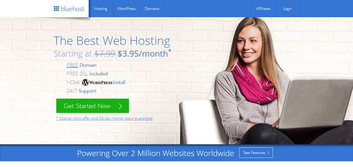 miglior hosting wordpress bluehost